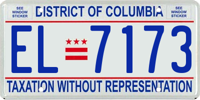 DC license plate EL7173