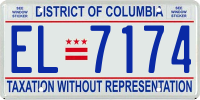 DC license plate EL7174