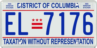 DC license plate EL7176