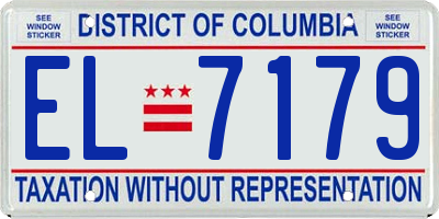DC license plate EL7179