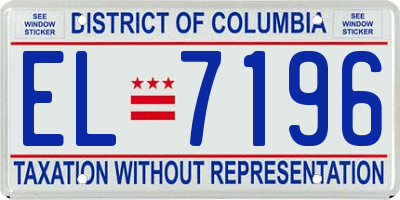 DC license plate EL7196