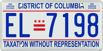 DC license plate EL7198