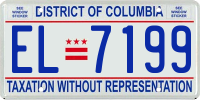 DC license plate EL7199