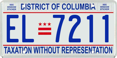 DC license plate EL7211