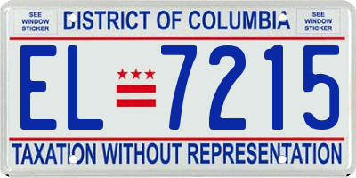 DC license plate EL7215