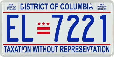 DC license plate EL7221