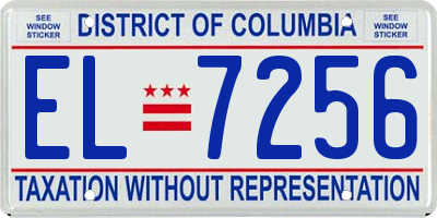 DC license plate EL7256