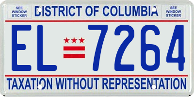 DC license plate EL7264