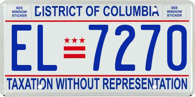 DC license plate EL7270