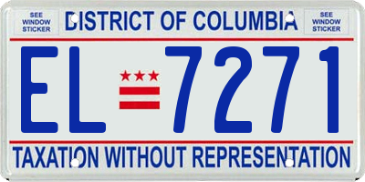 DC license plate EL7271