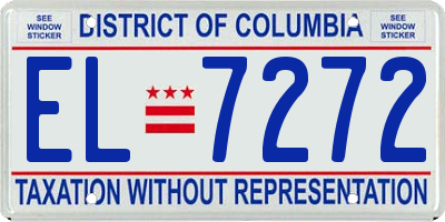 DC license plate EL7272