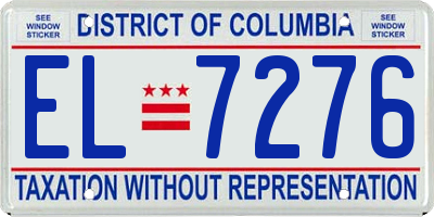 DC license plate EL7276