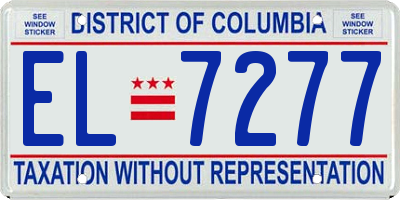DC license plate EL7277