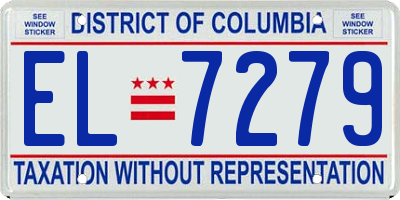 DC license plate EL7279