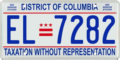 DC license plate EL7282