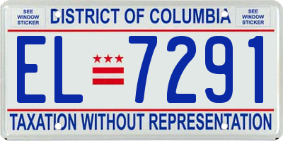 DC license plate EL7291