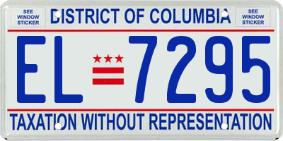 DC license plate EL7295