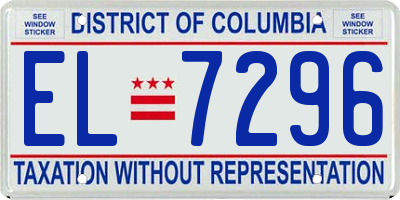 DC license plate EL7296