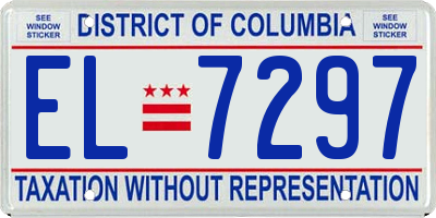 DC license plate EL7297