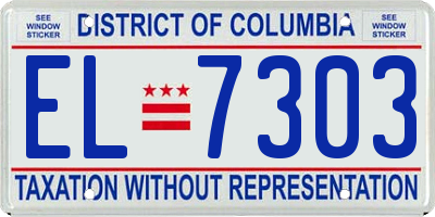 DC license plate EL7303