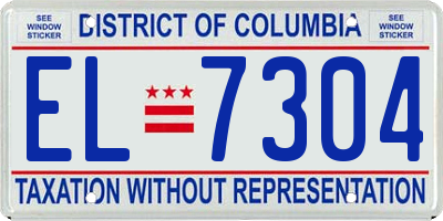 DC license plate EL7304