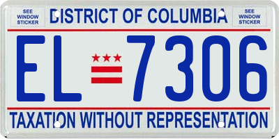DC license plate EL7306