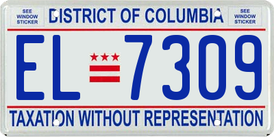 DC license plate EL7309
