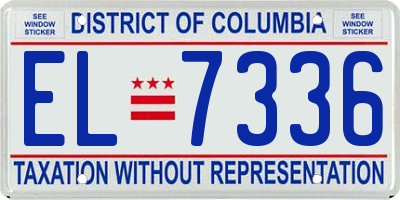 DC license plate EL7336