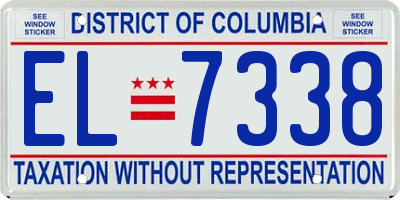 DC license plate EL7338