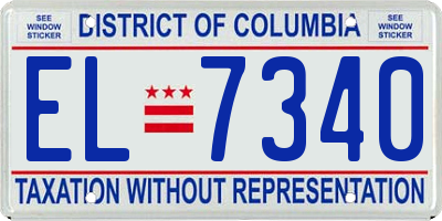 DC license plate EL7340