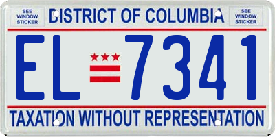 DC license plate EL7341