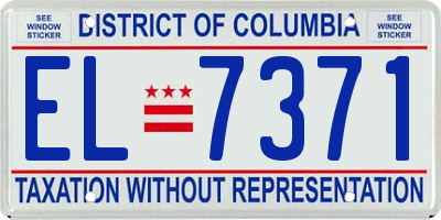 DC license plate EL7371