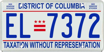 DC license plate EL7372