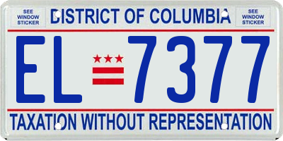 DC license plate EL7377