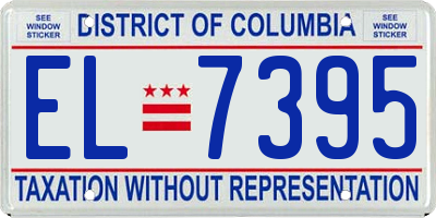 DC license plate EL7395