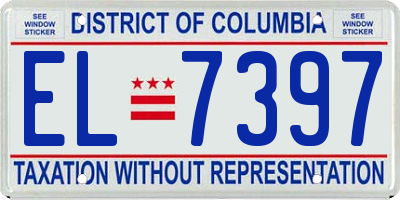 DC license plate EL7397