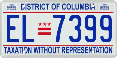 DC license plate EL7399