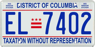DC license plate EL7402