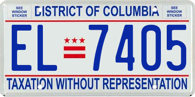 DC license plate EL7405