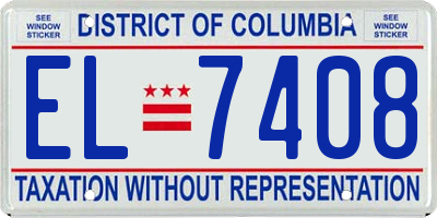 DC license plate EL7408