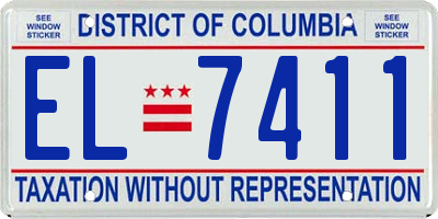DC license plate EL7411