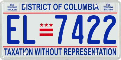 DC license plate EL7422