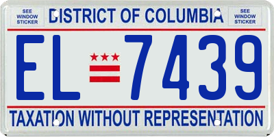 DC license plate EL7439