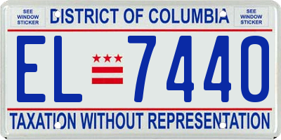 DC license plate EL7440