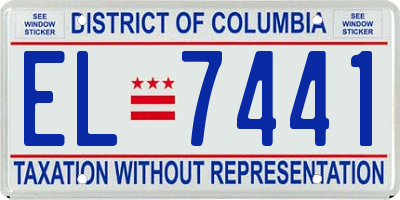DC license plate EL7441