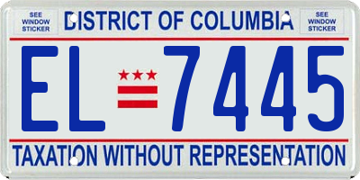 DC license plate EL7445