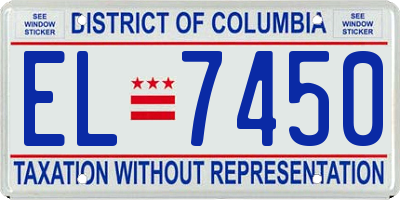 DC license plate EL7450
