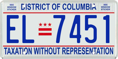 DC license plate EL7451