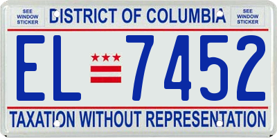 DC license plate EL7452