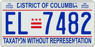 DC license plate EL7482